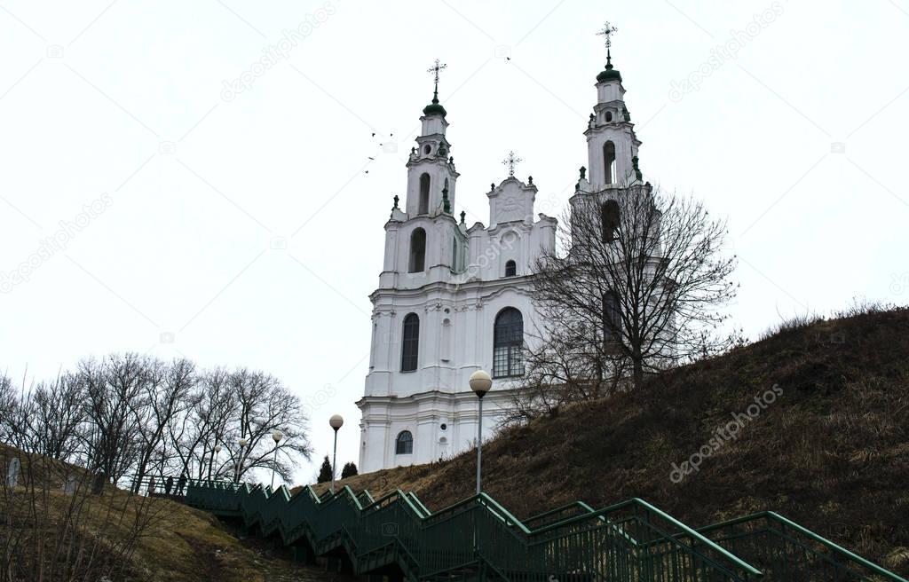 St. Sophia's Cathedral, the city of Polotsk, Vitebsk region, Belarus, March, 2015, spring, March 8,