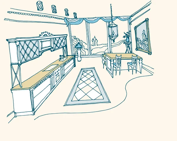 Кухня 1 колір — стоковий вектор
