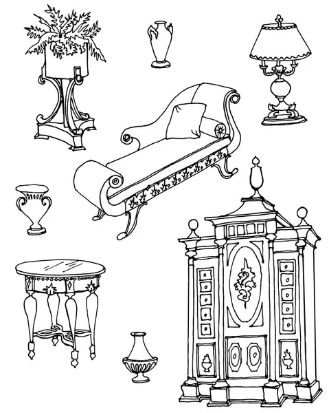 Muebles imperio mol — Vector de stock