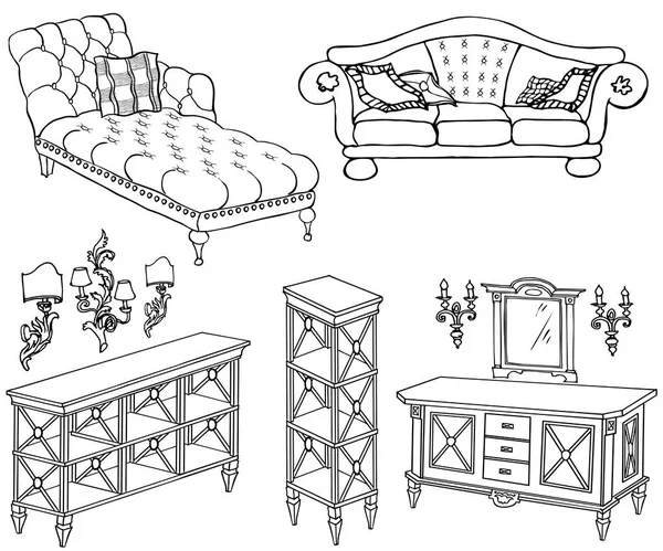 Bannière de meubles zala 180 _ 150 canapé double — Image vectorielle