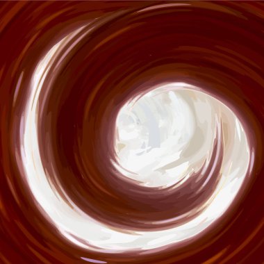 Dalga ve kahve ve krem