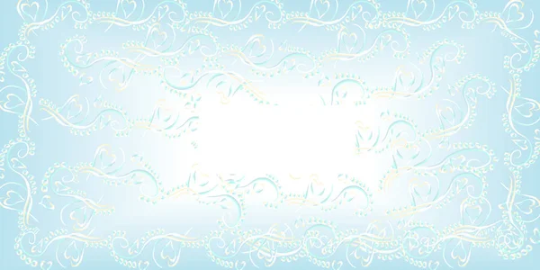 Hintergrund Sanfte Blaue Vignette Mit Weißem Zentrum Rahmen Vektor — Stockvektor
