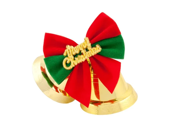 Christmas bells and bows — Stock Photo, Image