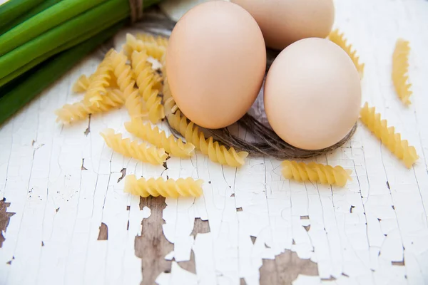 Ingredientes alimentares para omelete - pequeno-almoço saudável — Fotografia de Stock