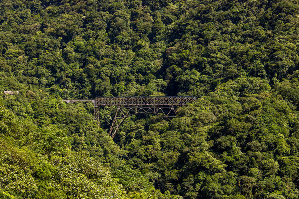 Ponte de ferro na Serra do Mar