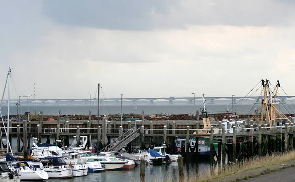 Colijnsplaat marina fuera de dique de mar — Foto de Stock