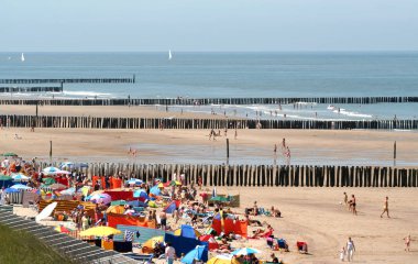 Domburg plaj ve Kuzey Denizi