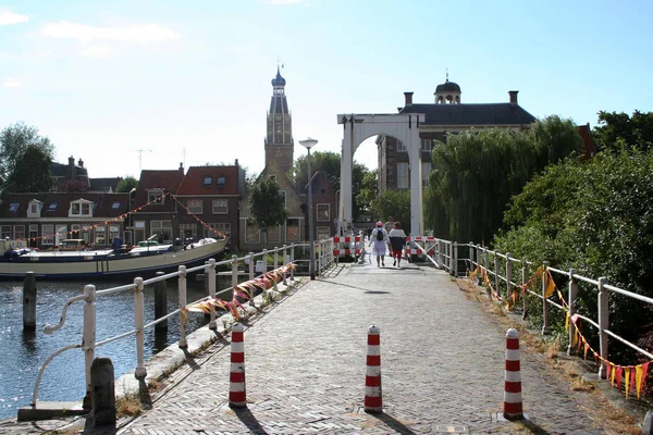 Streetview van de historische stad van Enkhuizen, — Stockfoto