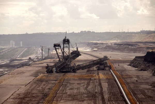 Mina de carvão marrom na Alemanha — Fotografia de Stock