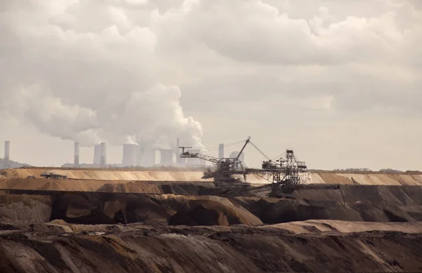 Kopalnia węgla brunatnego w Niemczech — Zdjęcie stockowe