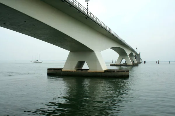 Zeeland bridge in Netherlands — Stock Photo, Image