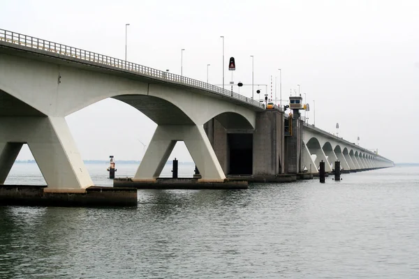 Zeeland bridge in Netherlands — Stock Photo, Image