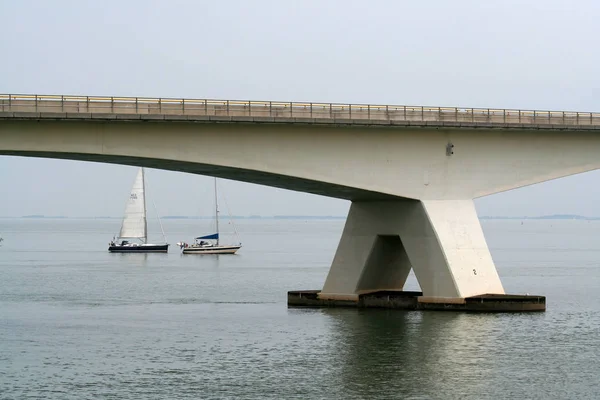 Zeeland bridge in Netherlands — Stock Photo, Image