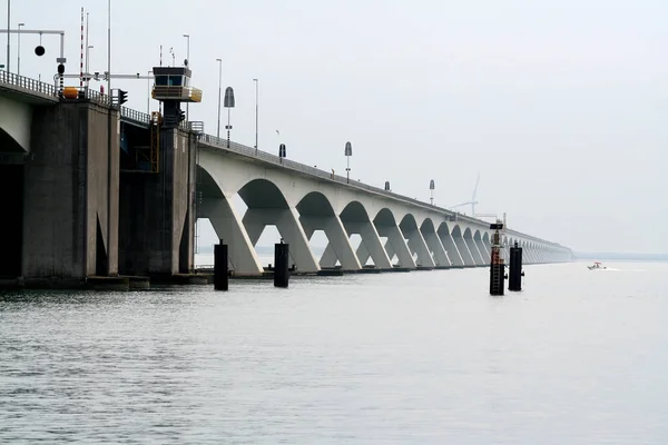 Zeeland bridge in Netherlands — Stock Photo, Image