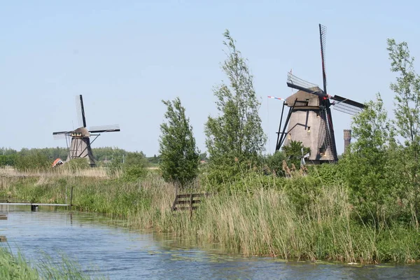 Molinos de viento de Kinderdijk en Holanda — Foto de Stock