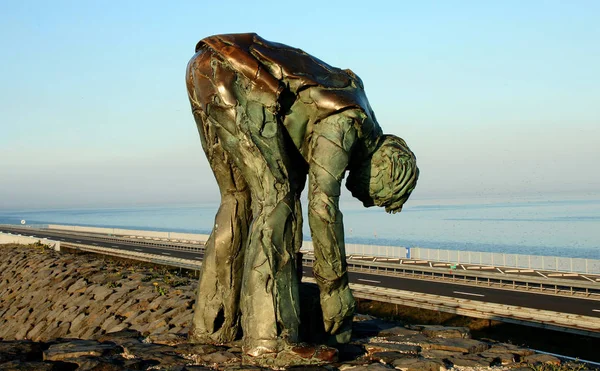 L'Afsluitdijk è una delle principali cause nei Paesi Bassi — Foto Stock