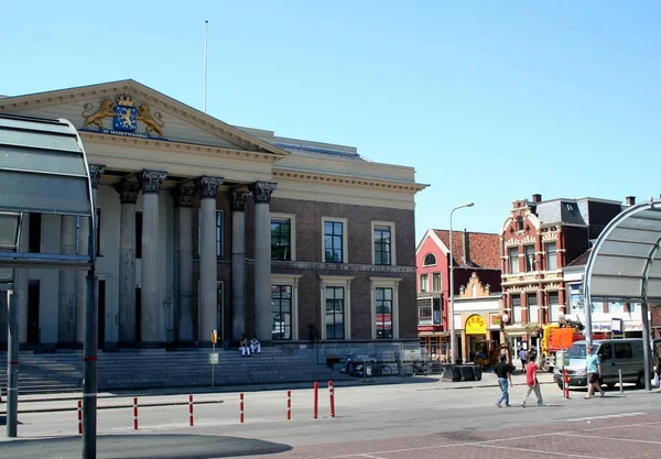 Courthouse Leeuwarden na placu wilhemina — Zdjęcie stockowe