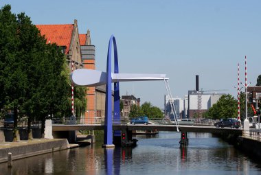 Leeuwarden modern çizmek-köprüden zuidergracht