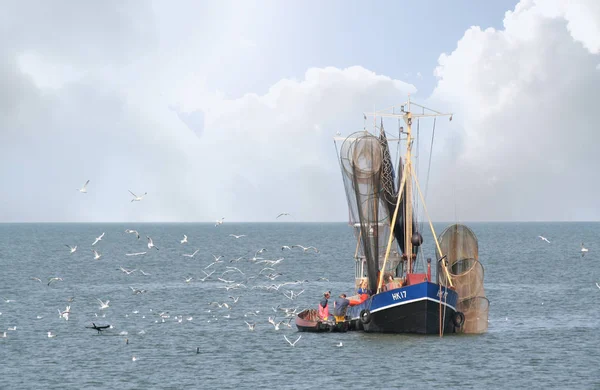 Bateau de pêche sur Markermeer — Photo