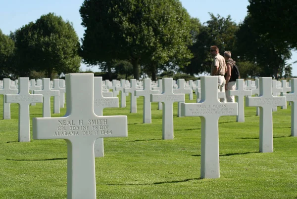 Netherlands American Cemetery and Memorial di Margraten, Belanda — Stok Foto