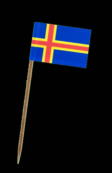 Aland island flag ,with black screen for chromakey — Stock Photo, Image