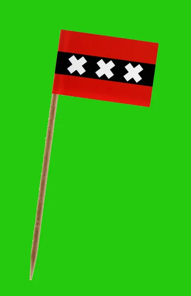 Amsterdam flag ,with green screen for chromakey — Stock Photo, Image