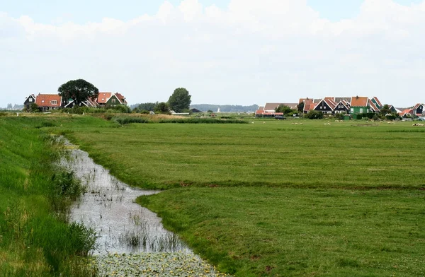 Ditch rural surrounding of the island Marken — Stock Photo, Image