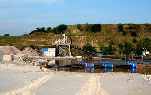 Sand gruvdrift i Limburg — Stockfoto