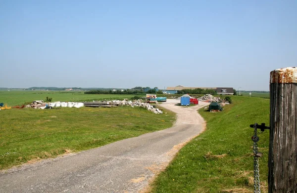 Schiermonnikoog 岛景观 — 图库照片