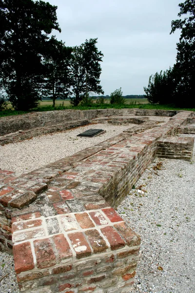 Foundation of former church of Schokland — Stock Photo, Image