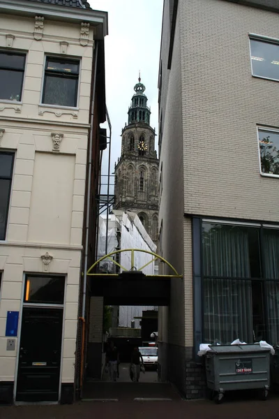 Dagelijks leven en uitzicht op de stad Groningen — Stockfoto