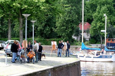 Günlük yaşam ve şehir manzaralı Groningen