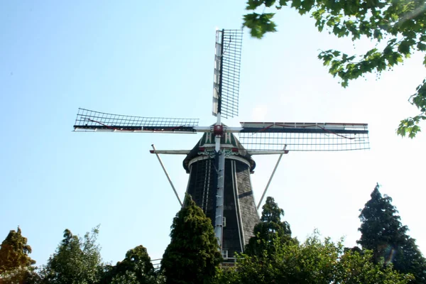 Historische holländische Windmühle — Stockfoto