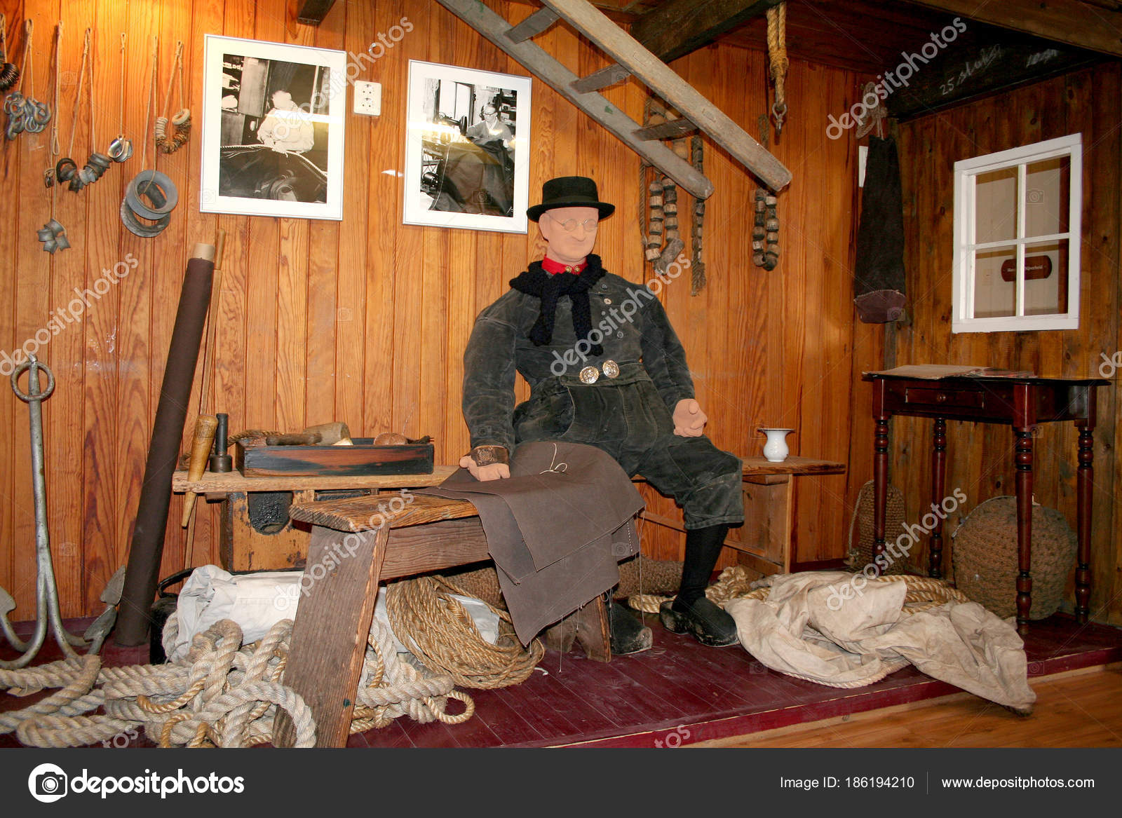 Interior Of An Old Fishing Boat Of The Museum Of Urk In The