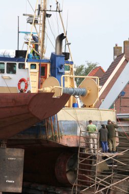 Urk liman Slip şekilde işçi