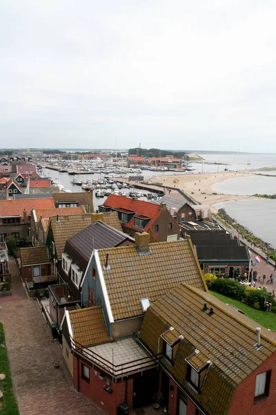 Vista panorâmica sobre a aldeia de Urk vista do farol — Fotografia de Stock