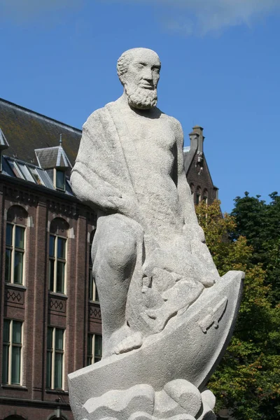 Statue of Bartholomeus on the Bartholomeus-bridge — Stock Photo, Image