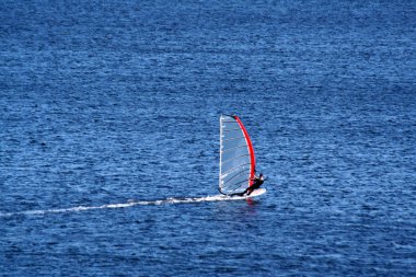 Veerse Meer 'de sörfçü.