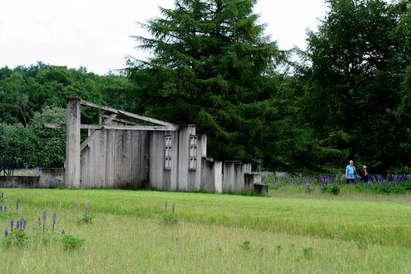 Westerbork aktarma kampı barakalarda kalıntıları — Stok fotoğraf