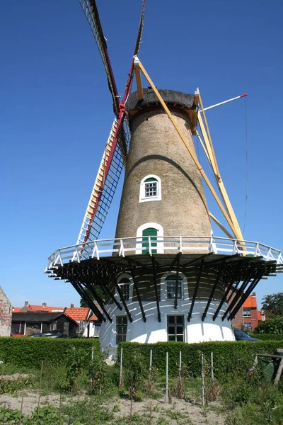 Nederländerna Holland Holländska Zeeland Westkapelle Juli 2017 Historiska Holländska Wind — Stockfoto