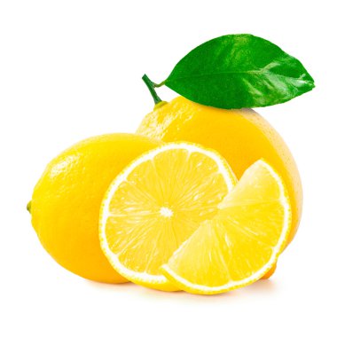 Limon beyazda izole