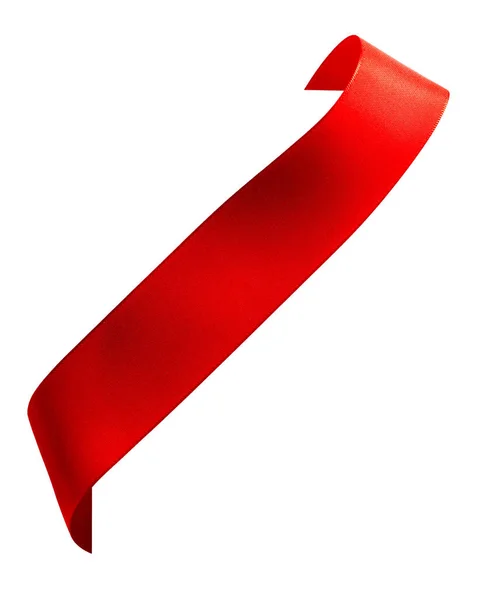 Red satin ribbon — Stock Photo, Image