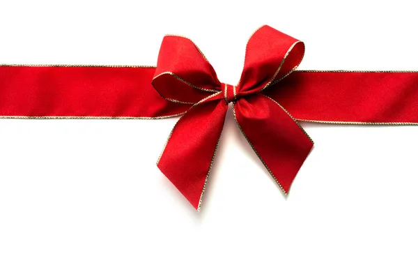 Red ribbon and bow — Stock Photo, Image