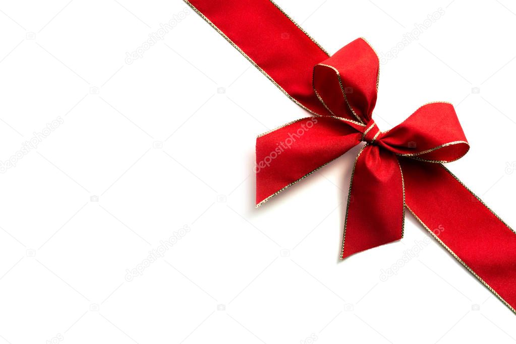 Red ribbon and bow