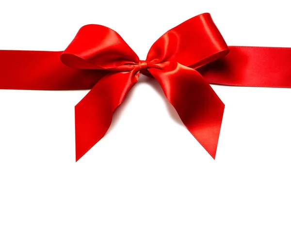 Red ribbon and bow — Stock Photo, Image