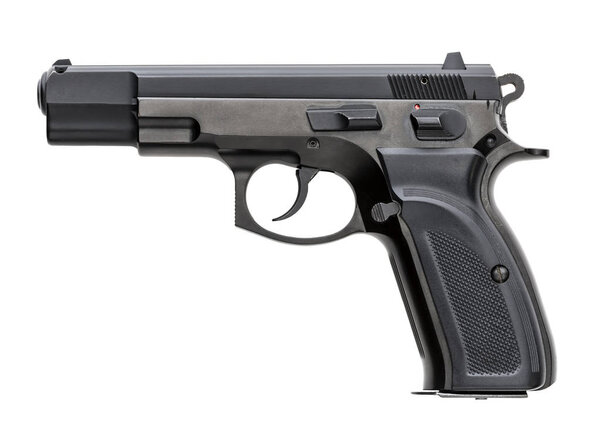Gun on white background