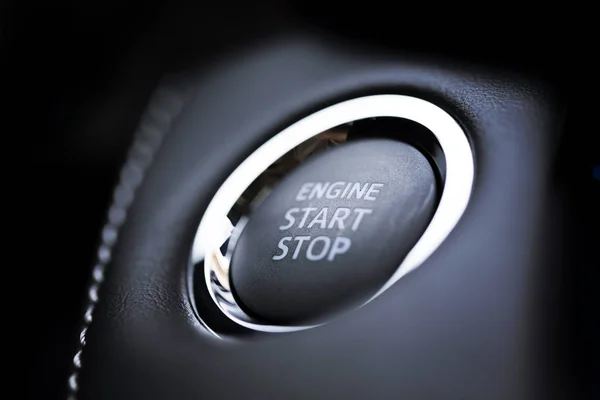 Motoru start stop düğmesi — Stok fotoğraf