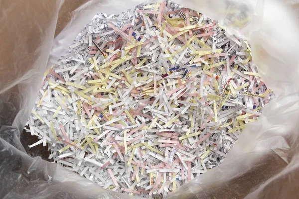 Stapel Shredded Documenten — Stockfoto