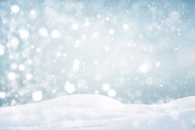 Düşen kar kış karlı bokeh arka plan 