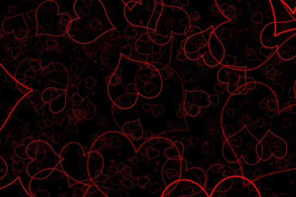 Κόκκινη Καρδιά Σχήματα Bokeh Φόντο — Φωτογραφία Αρχείου